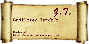 Gráczer Teréz névjegykártya